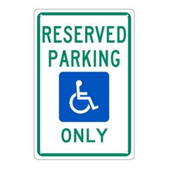 メタルサイン "RESERVED PARKING ONLY" 予約制駐車場 身障者用 縦30cm×横20cm