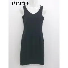 ◇ NATURAL BEAUTY BASIC バックジップ ノースリーブ 膝丈 ワンピース サイズS ブラック レディース 【中古】 【1105140000961】