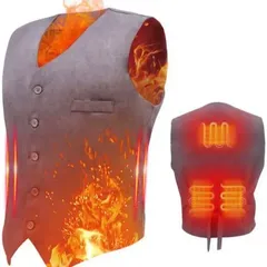 B-260 vinmori XXL XXXL スーツベスト ビジネス  [rocboc] 電熱ベスト ベスト 電熱ジャケット 加熱ベスト 電熱ウェア PSE認証済 防寒?策 USB バッテリー給電 防寒ベスト 作業着 ヒーター内蔵ベスト 男女兼用 3つヒーター