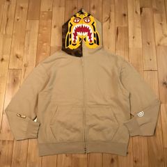 タイガー パーカー Lサイズ Brown camo ベージュ a bathing ape BAPE Tiger full zip hoodie エイプ ベイプ アベイシングエイプ NIGO