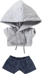 AXLUCE ぬい服-ぬいぐるみ-服-20cm パーカー-デニムパンツ-人形(グレー,  20cm)