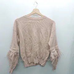 ◇ ⊇ JILLSTUART ジルスチュアート 丸首 長袖 カーディガン サイズFR サーモンピンク レディース E  【1412260001236】