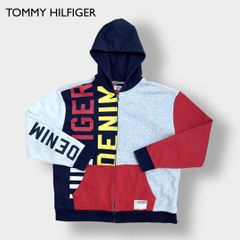 TOMMY HILFIGER ジップアップ パーカー クレイジーパターン 古着