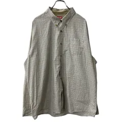 Wrangler 長袖 チェックシャツ 2XL ベージュ ラングラー ボタンダウン ビッグサイズ 長袖シャツ トップス 古着卸 アメリカ仕入 a709-6436
