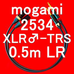 mogami 2534  w / Neutrik Gold Plated Connector XLR♂ ⇔ TRS 0.5m LR Set