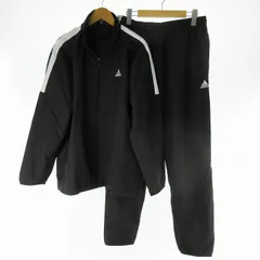 アディダス adidas セットアップ M MUSTHAVES ベーシック ウインドブレーカー ジャケット ロゴ パンツ ナイロン 黒 ブラック L