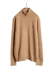 【お得なクーポン配布中!】 00s ポロ ラルフローレン ハーフジップ ラム ウール ニット セーター メンズ L / 古着 00年代 オールド ハイネック ワンポイント ベージュ