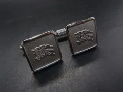 ■美品■ Burberrys バーバリーズ カフスボタン カフリンクス アクセサリー ビジネス 紳士 メンズ シルバー系 DJ1903