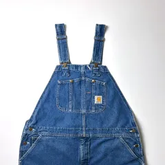 メキシコ製 カーハート US古着 デニム地 オーバーオール つなぎ 古着 古着 00s USA製 Carhartt 山ポケ ホワイト デニム ワーク