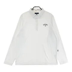 サイズ：3L CALLAWAY キャロウェイ 2023年モデル 裏起毛 長袖ポロシャツ 総柄 ホワイト系 [240101406415]# ゴルフウェア メンズ ストスト