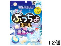 UHA味覚糖 ぷっちょボール 雪色ソーダ 46g ×12個 賞味期限2024/09