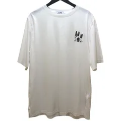 エルメス HERMES ミニレザーパッチTシャツ ホワイト コットン