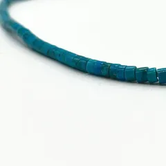 高品質メキシコ産ターコイズ 40㎝ 2mm ビーズ ネックレス素材 パイプ 手芸 ハンドメイド 1連 グリーン 手作り 穴あき アンティーク ya