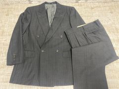 e-87 BURBERRY バーバリー スーツ ダブル ダブルスーツ ストライプ ビジネス フォーマル