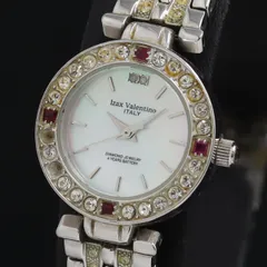 【電池交換済】美品　エメラルド　izax Valentino レディース腕時計 電池交換済】美品 エメラルド izax Valentino レディース腕時計