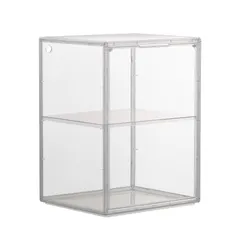 『人気商品』八番屋 フィギュアケース 収納 透明展示ケース マグネット式扉 コレクションケース 積み重ね可能 幅29.2×奥25×高さ40cm クリア 一つ