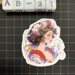 防水ステッカー　プリンセス　お姫様　イラスト　かわいい　装飾　シール　AB-24
