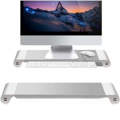 モニター台 卓上 充電 机上台 パソコン台 USBポート付き モニタースタンド iMac ディスプレイ台 PC台 姿勢改善 キーボード収納 デスク 卓上収納 耐荷重25kg 滑り