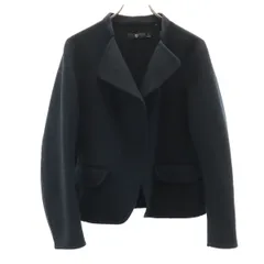 UNIQLO +J ユニクロ プラスジェイ ダブルフェイス スタンドカラー ジャケット L ブラック ジル・サンダー レディース 古着