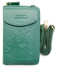 【中古】モバイル雑貨 スヌーピー(グリーン) 桜柄 財布機能付きスマホショルダー 「PEANUTS(SNOOPY)」