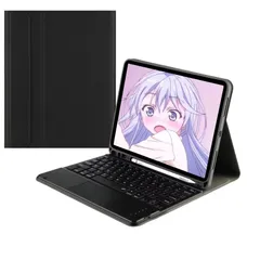 【迅速発送】タッチパッド搭載 iPad Air 13インチ 2024 発売 キーボードケース 人気 iPad Pro12.9 第 6 5 4 3 世代キーボードケース 脱着式 Bluetooth キーボード 可愛い 軽量 薄型 おしゃれ 手帳型 お洒落黒