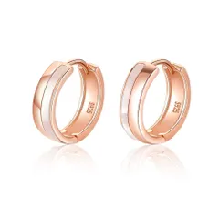 【人気商品】ピンクゴールド 大人 かわいい 13mm 女の子用 フープイヤリング ローズゴールド ピアス ピアス 低刺激性 シルバー 925 レディース フープ PHNIBIRD