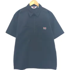 古着 90年代 ベンデイビス BEN DAVIS ハーフジップ 半袖 ワークシャツ ボックスシャツ USA製 メンズM相当 ヴィンテージ/eaa560832