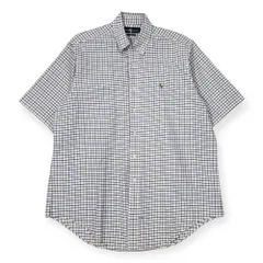 90s 00s Ralph Lauren ラルフローレン チェック オックスフォード BD ボタンダウン 半袖シャツ ドレスシャツ 16 1/2-35/マルチ メンズ オールド