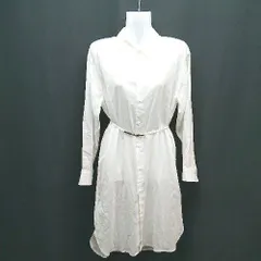 ◇ ◎ so 1:1 シャツ フロントボタン カジュアル 羽織り 薄手 長袖 ロング丈 ワンピース サイズFREE ベージュ レディース E 【1308290057780】