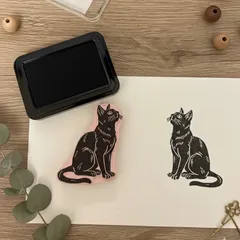 手彫り消しゴムはんこ【猫】＊動物シリーズ＊