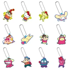 【中古】キーホルダー 全12種セット 「クレヨンしんちゃん×サンリオキャラクターズ スペシャルラバーマスコット2」