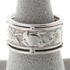 カレライカレラ / CARRERA ｙ CARRERA　リング　K18WG　ローズモチーフ　# 14 【中古】 商品番号 A-157886
