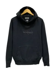 【極美品】ヨウジヤマモト×ニューエラ プルオーバーパーカー ロゴ刺繍 黒 XL YOHJI YAMAMOTO(ヨウジヤマモト) 刺繍プルオーバーパーカー FD