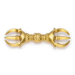 チベット密教法器 キンレンカ 真鍮製 金蓮花 仏教美術 15cm