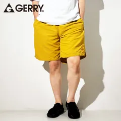 GERRY 水陸両用 ナイロン ハーフパンツ メンズ 速乾 ショートパンツ 短パン 川 海 水着 男女兼用 ユニセックス バギーショーツ 黄色 イエロー からし色 さらさら 涼しい 軽量 軽い ジェリー S M L LL XL マスタード  079190