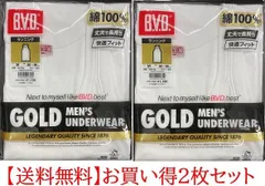 ゴールドメンズ 2枚組・BVDアンダーウエアー ランニング（2枚セット）送料無料