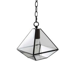 LAMP by CRAFT TERRARIUM 1 BULB PENDANT LIGHT (Black)