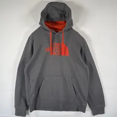 古着 ザ・ノースフェイス THE NORTH FACE パーカー スウェット ビッグロゴプリント プルオーバー  フーディ L  ダークグレー メンズ