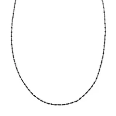 【A：ブラック × 45cm】[Cream dot. クリームドット公式] ネックレス レディース   ステンレス製 金属アレルギー つけっぱなし サージカルステンレス 1mm幅 極細 ショート スキンジュエリー 5タイプ 大人