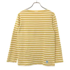 オーシバル フランス製 ボーダー柄 長袖 バスクシャツ 0 イエロー×ホワイト ORCIVAL ロンT レディース