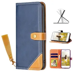 MUOUID らくらくスマートフォン me F-01L ケース 手帳型 F-42A 手帳型ケース ストラップ付 らくらくスマートフォン F-42A ケース 手帳型 F-01L 携帯カバー カード入れ収納 スタンド機能 マグネット式 らくらくスマートフォン  1