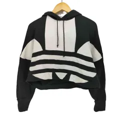 アディダスオリジナルス adidas Originals トレフォイルロゴクロップド プルオーバーパーカー  レディース import：M 