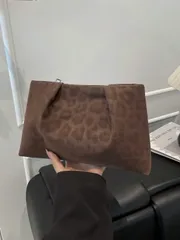 バッグ レディース クラッチバッグ 新作秋冬ファッション 無地クラッチバッグ、プリーツ クラウドバッグ、ヒョウ柄、カジュアル封筒型バッグ、化粧ポーチ、トラベルアクセサリーバッグ、ライナーバッグ、トイレタリーバッグ、