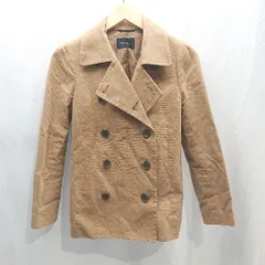 ◇ Abahouse Devinette ダブルボタン シンプル ポケット 長袖 ジャケット コート サイズ表記なし ブラウン レディース E  【1303290018809】