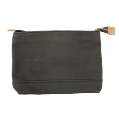 Vivienne Westwood ヴィヴィアンウエストウッド キャンバス ポーチ セカンドバッグ クラッチ バッグ ブラック系【中古】