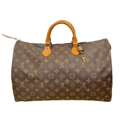 LOUIS VUITTON ルイヴィトン モノグラム スピーディ40 M41522 ボストンバッグ ハンドバッグ  パドロック カデナ ブラウン ゴールド金具