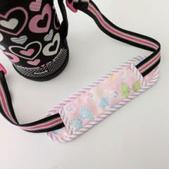 ハンドメイド水筒肩紐カバー　【バブルリボン】　ショルダーカバー　入園入学　ゆめかわ　リボン　バブル　女の子