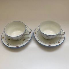 コーヒーペアーカップ　リチャードジノリ　青柄
