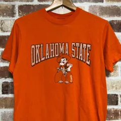 US【Champion】チャンピオン　 NCAA　Tシャツ　半袖　M　メンズ　紳士服　グラフィックTシャツ　プリントTシャツ　オレンジ　オシャレ　シンプル　アメカジ　カウボーイ　オカラホマステート　フットボールチーム　Oklahoma State