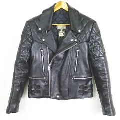 ルイスレザー LEWIS Leathers ライダース ジャケット レザー 40 ブラック ヴィンテージ 2sa6139のサムネイル